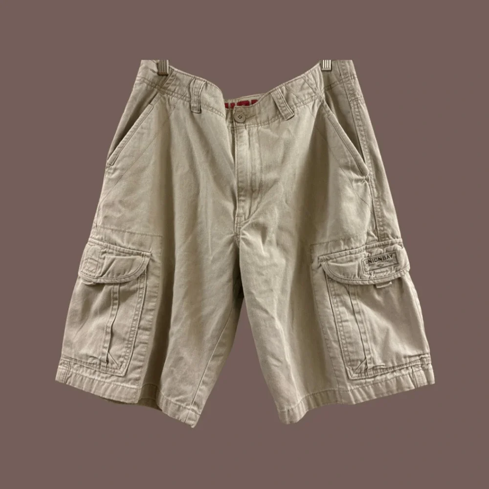 Union Bay Cargo Shorts | Beige Relaxed Fit | Size 34 | Vintage